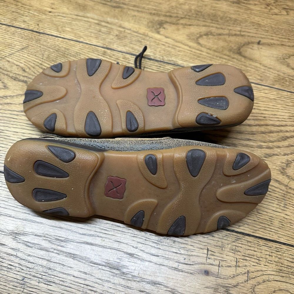 Twisted X Gray and Leopard Print Moccasins - Picture 5 of 6